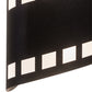 Meyda Lighting Tinseltown 9" 2-Light Textured Black Filmstrip Wall Sconce With Arctic Idalight Shade