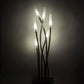 Meyda Lighting Titicaca 42" 6-Light Nickel Table Lamp With Contrail Mist Idalight Shade