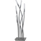 Meyda Lighting Titicaca 42" 6-Light Nickel Table Lamp With Contrail Mist Idalight Shade