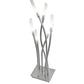 Meyda Lighting Titicaca 42" 6-Light Nickel Table Lamp With Contrail Mist Idalight Shade