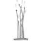 Meyda Lighting Titicaca 42" 6-Light Nickel Table Lamp With Contrail Mist Idalight Shade