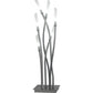 Meyda Lighting Titicaca 42" 6-Light Nickel Table Lamp With Contrail Mist Idalight Shade