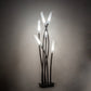 Meyda Lighting Titicaca 42" 6-Light Oil Rubbed Bronze Table Lamp With Contrail Mist Idalight Shade