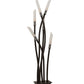 Meyda Lighting Titicaca 42" 6-Light Oil Rubbed Bronze Table Lamp With Contrail Mist Idalight Shade