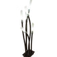 Meyda Lighting Titicaca 42" 6-Light Oil Rubbed Bronze Table Lamp With Contrail Mist Idalight Shade