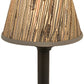Meyda Lighting Tobago 17" Oil Rubbed Bronze Bar Top Lamp With Beige Natural Grass Cloth Shade