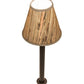Meyda Lighting Tobago 17" Oil Rubbed Bronze Bar Top Lamp With Beige Natural Grass Cloth Shade
