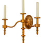 Meyda Lighting Toby 22" 3-Light Brass Tint Wall Sconce With Cream Textrene Shade