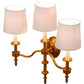 Meyda Lighting Toby 22" 3-Light Brass Tint Wall Sconce With Cream Textrene Shade