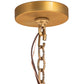 Meyda Lighting Toby 52" 15-Light Matte Gold Over Chrome Chandelier With Cream Textrene Shade