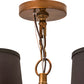 Meyda Lighting Toby 52" 15-Light Transparent Copper Over Extreme Chrome Chandelier With Black Textrene Shade