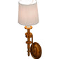 Meyda Lighting Toby 6" Brass Tint Wall Sconce With Cream Textrene Shade