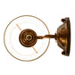 Meyda Lighting Toby 6" Brass Tint Wall Sconce With Cream Textrene Shade