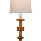 Meyda Lighting Toby 6" Brass Tint Wall Sconce With Cream Textrene Shade