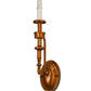 Meyda Lighting Toby 6" Brass Tint Wall Sconce With Cream Textrene Shade