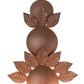 Meyda Lighting Tole Leaf 12" 2-Light Wrought Iron On Rust Wall Sconce With Ivory Faux Candlelight