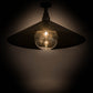 Meyda Lighting Toledo 39" Industrial Black Pendant Light With Clear Shade Glass