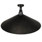 Meyda Lighting Toledo 39" Industrial Black Pendant Light With Clear Shade Glass