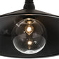 Meyda Lighting Toledo 39" Industrial Black Pendant Light With Clear Shade Glass
