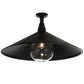 Meyda Lighting Toledo 39" Industrial Black Pendant Light With Clear Shade Glass
