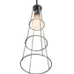 Meyda Lighting Tomato 6" Galvanized & Solar Black Golpe Pendant Light