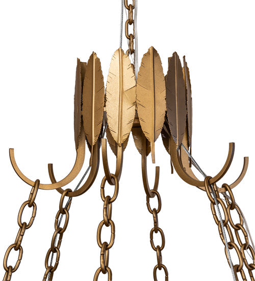 Meyda Lighting Tonga 65" 12-Light Gold Metallic Chandelier