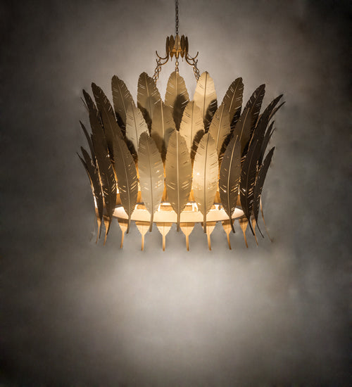 Meyda Lighting Tonga 65" 12-Light Gold Metallic Chandelier