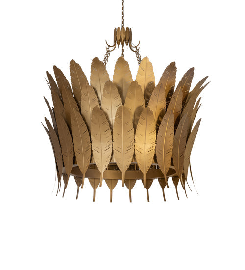 Meyda Lighting Tonga 65" 12-Light Gold Metallic Chandelier