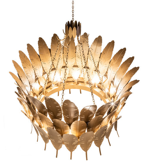 Meyda Lighting Tonga 65" 12-Light Gold Metallic Chandelier
