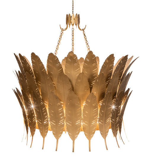 Meyda Lighting Tonga 65" 12-Light Gold Metallic Chandelier