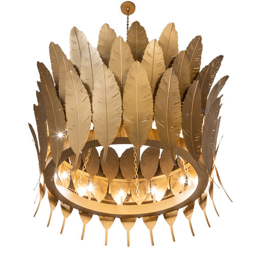 Meyda Lighting Tonga 65" 12-Light Gold Metallic Chandelier