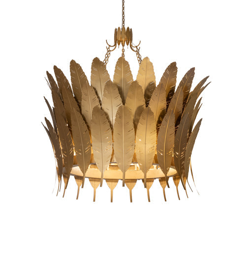 Meyda Lighting Tonga 65" 12-Light Gold Metallic Chandelier