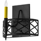 Meyda Lighting Topridge 12" Textured Black Wall Sconce With Amber Faux Candlelight