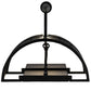Meyda Lighting Topridge 12" Textured Black Wall Sconce With Amber Faux Candlelight