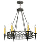 Meyda Lighting Topridge 33" 6-Light Timeless Bronze Chandelier With Ivory Faux Candlelight