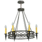 Meyda Lighting Topridge 33" 6-Light Timeless Bronze Chandelier With Ivory Faux Candlelight