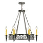 Meyda Lighting Topridge 33" 6-Light Timeless Bronze Chandelier With Ivory Faux Candlelight
