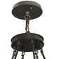 Meyda Lighting Topridge 33" 6-Light Timeless Bronze Chandelier With Ivory Faux Candlelight