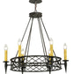 Meyda Lighting Topridge 33" 6-Light Timeless Bronze Chandelier With Ivory Faux Candlelight