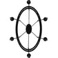 Meyda Lighting Topridge 43" 6-Light Textured Black Chandelier With Ivory Faux Candlelight