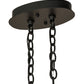 Meyda Lighting Topridge 55" 8-Light Textured Black Chandelier With Amber Faux Candlelight