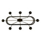 Meyda Lighting Topridge 55" 8-Light Textured Black Chandelier With Amber Faux Candlelight