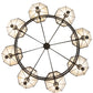 Meyda Lighting Topridge 60" 8-Light Timeless Bronze Chandelier With Beige & Chocolate Shade Glass