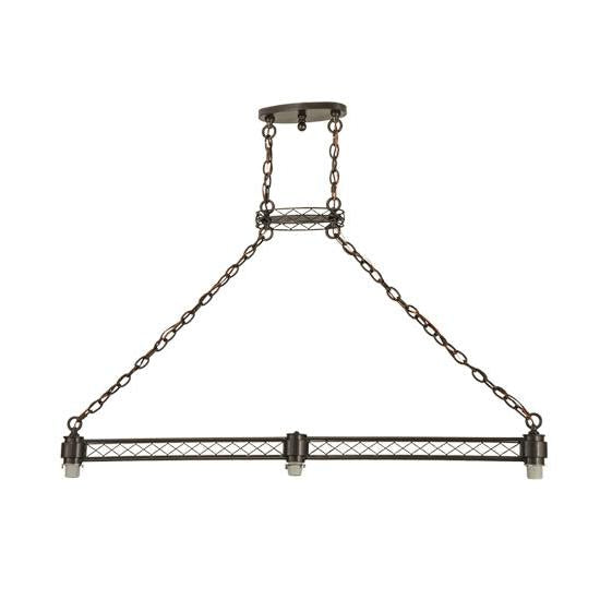 Meyda Lighting Topridge 62" 3-Light Timeless Bronze Island Pendant Light Hardware