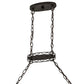 Meyda Lighting Topridge 62" 3-Light Timeless Bronze Island Pendant Light With Beige & Brown Stained Shade Glass
