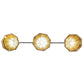Meyda Lighting Topridge 62" 3-Light Timeless Bronze Island Pendant Light With Yellow & Brown Shade Glass