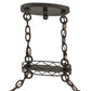 Meyda Lighting Topridge 62" 3-Light Timeless Bronze Island Pendant Light With Yellow & Brown Shade Glass