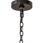 Meyda Lighting Topridge 72" 6-Light Timeless Bronze Chandelier With Beige & Brown Stained Shade Glass