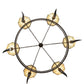 Meyda Lighting Topridge 72" 6-Light Timeless Bronze Chandelier With Beige & Brown Stained Shade Glass