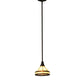 Meyda Lighting Topridge 8" Craftsman Brown Mini Pendant Light With Brown & Beige Shade Glass